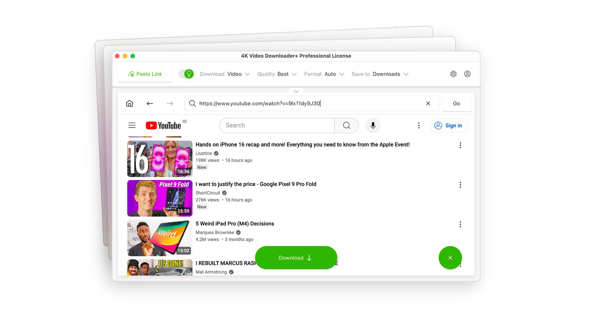 4K Video Downloader Plus Pro 26.3.1 for Mac - Screenshot 1