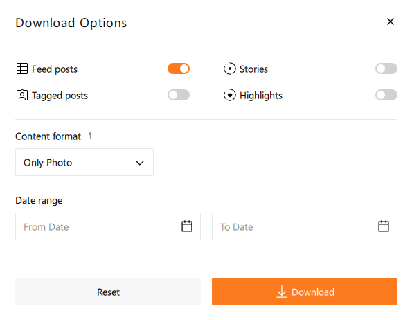 Advanced Download Options