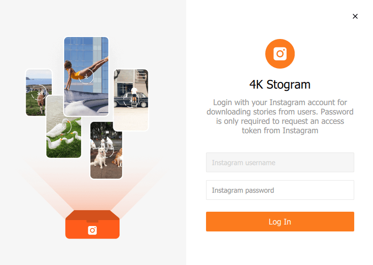 4k stogram login with facebook