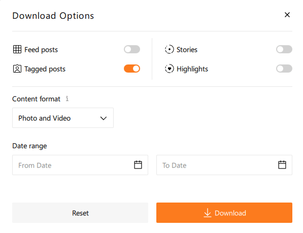 Advanced Download Options