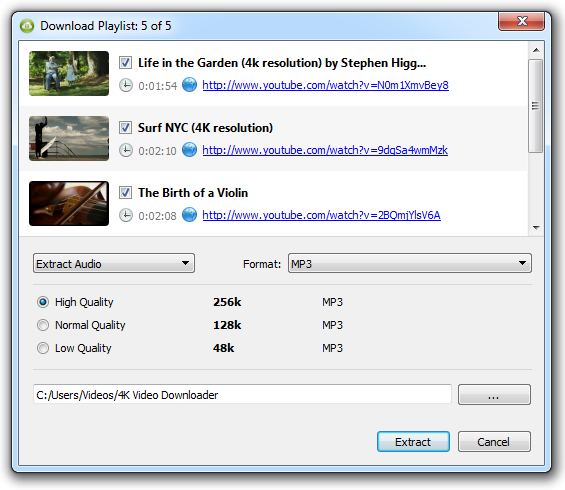 4 k video downloader convert to mp3