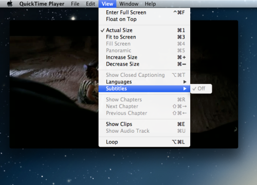 quicktime for mac add subtitle