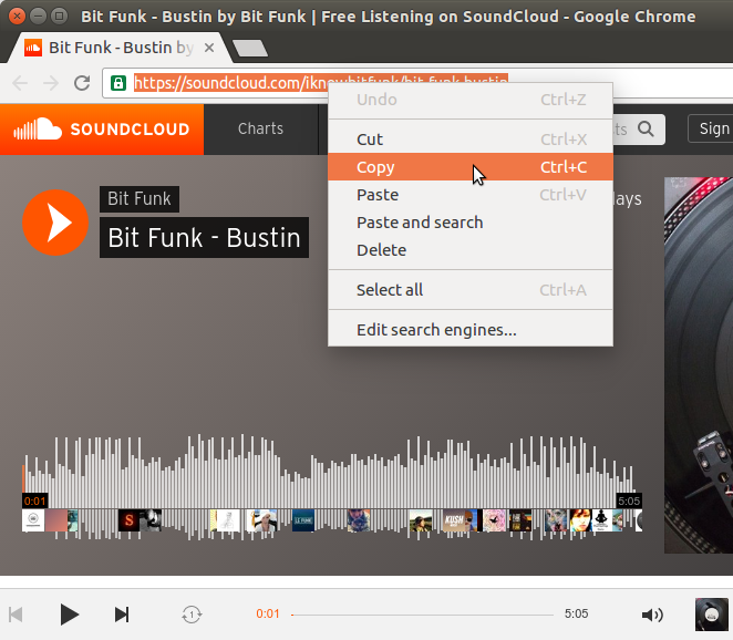 qualsiasi canzone da soundcloud