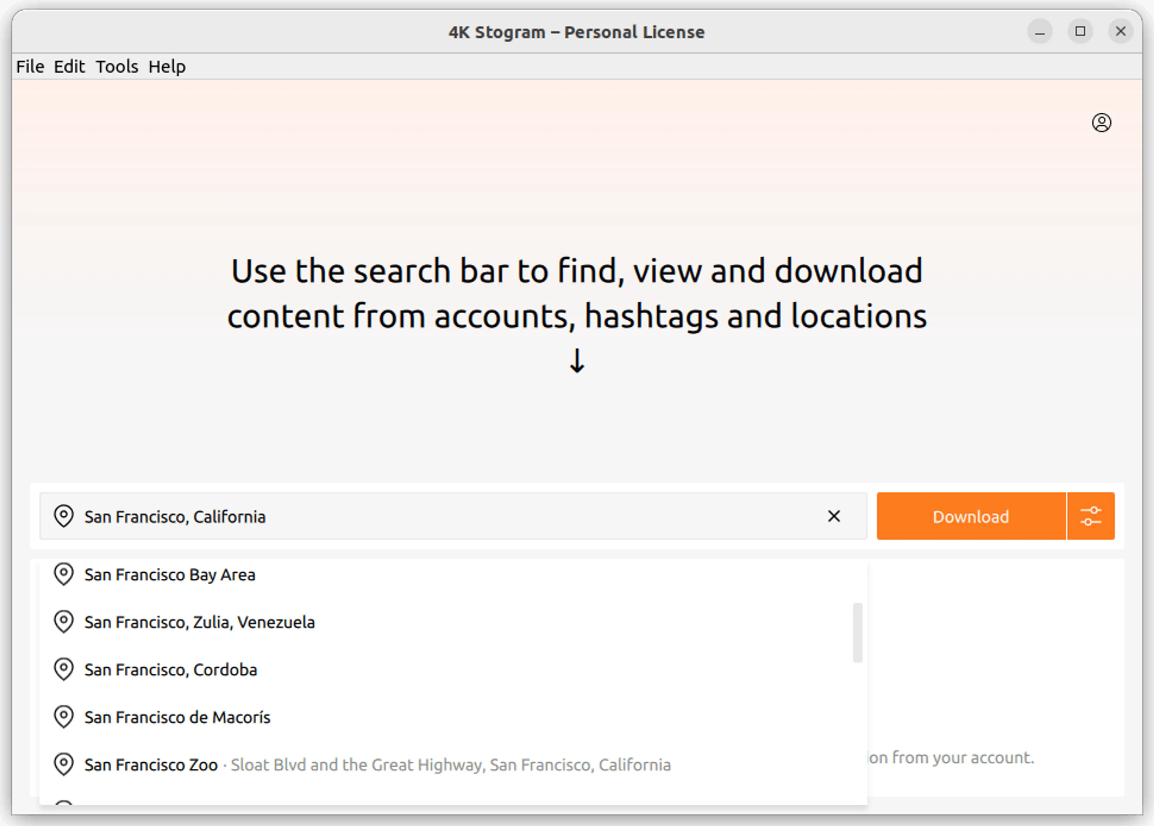 Select suitable option in 4k Stogram