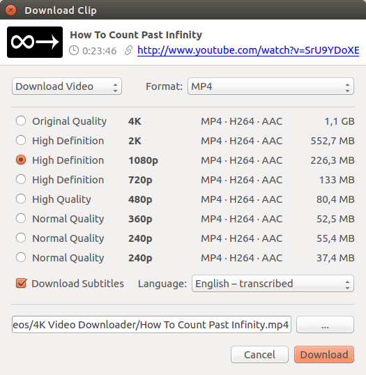 youtube download video 1080p