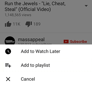 Create YouTube playlist on iPhone