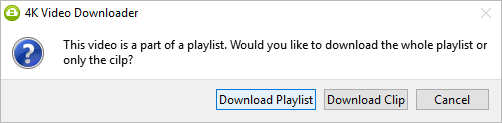 Press Download Playlist button in to 4k Video Downloader