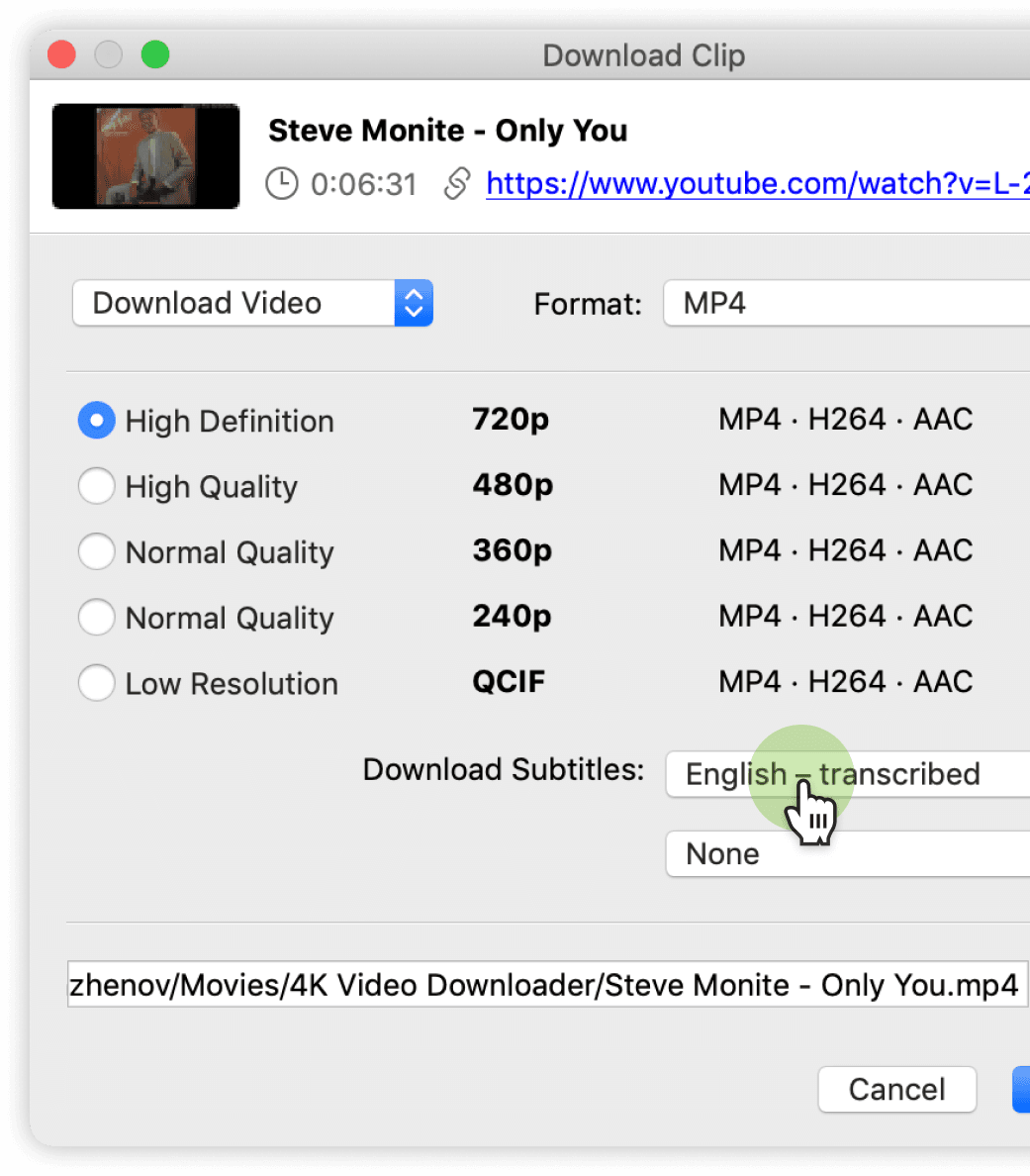 download youtube to mp4